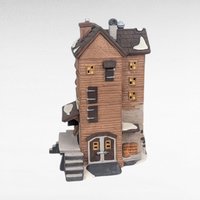 Dept 56 Great Denton Mill, 1995 Dickens Village, Christmas Light Up Building, D56, Grain & Carding Mill