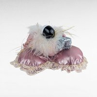 Small Vintage Harlequin Doll, Heart Pillow, Collectible Pierrot, Decor