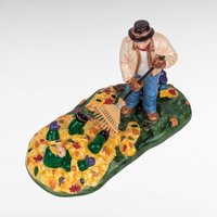 Vintage Dept 56 Snow Village Preparing For Halloween Figurine Set #54982 With Box, D56 Collectible Fall Autumn Decor Gift