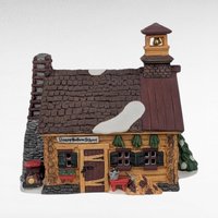 Vintage 1990 Dept 56 New England Village Sleepy Hollow School #5954-4 Lighted Porcelain House With Box & Cord, D56 Christmas Collectible