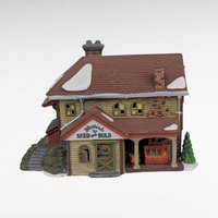 Vintage 1992 Dept 56 New England Village Bluebird Seed & Bulb #5642-1 Lighted Porcelain House With Box, D56 Christmas Garden Shop