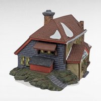 Vintage 1992 Dept 56 New England Village Bluebird Seed & Bulb #5642-1 Lighted Porcelain House With Box, D56 Christmas Garden Shop