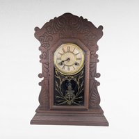 Antique Waterbury Tampa Gingerbread Clock, Non Working, For Parts or Repair, Victorian Wood Mantel Clock, Decorative Accent