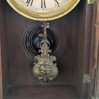 Antique Waterbury Tampa Gingerbread Clock, Non Working, For Parts or Repair, Victorian Wood Mantel Clock, Decorative Accent
