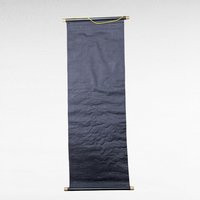 Vintage Japanese Scroll Mount Fuji Peacock Velvet Handpainted Wall Art