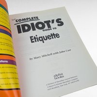 1996 Etiquette Guidebook, Complete Idiot's Guide, Vintage Manners Book, Hostess Gift, Social Skills Reference