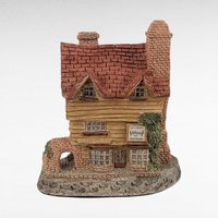 1980 David Winter Wine Merchant Figurine, Vintage English Village Shop Sculpture, Collectible Bar Decor Gift