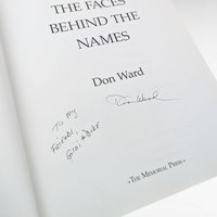 Signed 1996 "The Faces Behind the Names: The Vietnam War" Hardcover Book by Don Ward - Military History Collectible - Veteran Interest