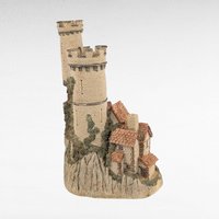 1984 David Winter "Castle Gate" Large Village Figure - Medieval Style Collectible Figurine - Fantasy Decor, No Box