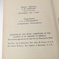 Antique 1920 St Gregory Hymnal Catholic Choir Book, Melody Edition, Vintage Church Music, Liturgical Songbook