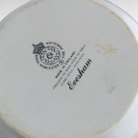 Vintage 1961 Royal Worcester Evesham Gold Canister with Lid, 6 Inch Porcelain Storage Jar, English China Kitchen Decor