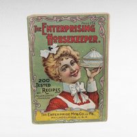 1902 Enterprising Housekeeper, Antique Cookbook, Helen Johnson Enterprise, Mfg Co PA, Advertising Recipes, Vintage Softcover Booklet