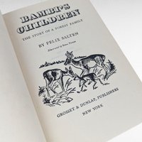 1939 Bambi's Children, Felix Salten, Vintage Hardcover Book, Grosset & Dunlap, Classic Animal Story, Collectible Childrens Literature