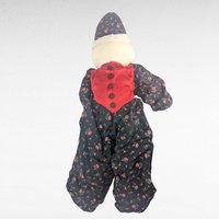 Vintage Handmade Cloth Clown Doll, 20 Inch Soft Fabric Jester Figurine, Collectible One of a Kind Folk Art Toy