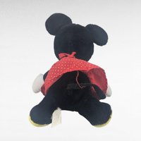 Vintage Minnie Mouse Plush with Red Polka Dot Dress, 7 Inch Classic Disney Stuffed Animal Toy, Collectible Cartoon Character
