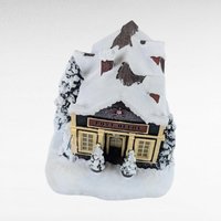 2003 Hawthorne Village Post Office. Terry Redlin, Lighted Christmas Building, Collectible Winter Scene, Miniature House