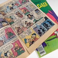 Vintage Disney Comics Lot of 2, Walt Disney's Comics and Stories 444 & Chip 'n' Dale 50, 1970s Donald Duck Comic Book Set, Gold Key Whitman