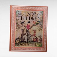 Vintage The Aesop for Children, Hardcover Book, Milo Winter, Illustrations, Checkerboard Press, Classic Fables Collectible