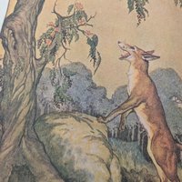 Vintage The Aesop for Children, Hardcover Book, Milo Winter, Illustrations, Checkerboard Press, Classic Fables Collectible