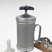 Vintage Mirro Aluminum Cookie Press & Pastry Maker, Complete Set with Bonus Cups, Baking Tool