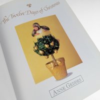 1994 Anne Geddes The Twelve Days of Christmas Hardcover Book, Collectible Baby Photography, Holiday Picture Book, Nursery Decor Gift