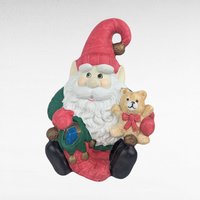 Vintage Ceramic Santa Elf Music Box Plays Here Comes Santa Claus, Christmas Figurine, Holiday Collectible, Xmas Musical Decor