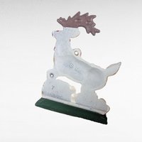 Vintage Midwest of Cannon Falls Cast Iron Reindeer Stocking Holder, Christmas Mantle Decor, Collectible Holiday Figurine Hanger