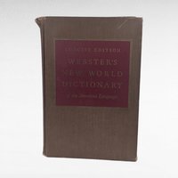 1959 Webster's New World Dictionary American Language Concise Edition, Vintage Hardcover Reference Book, Mid Century Collectible Dictionary