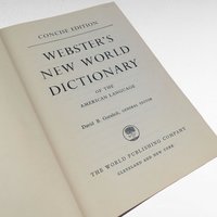 1959 Webster's New World Dictionary American Language Concise Edition, Vintage Hardcover Reference Book, Mid Century Collectible Dictionary