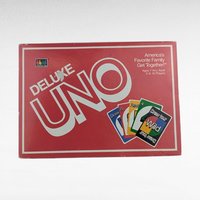 Vintage 1989 Deluxe UNO Card Game, Complete with Cards Holder & Instructions, Classic Family Game Night Fun, International Games Edition