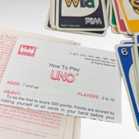 Vintage 1989 Deluxe UNO Card Game, Complete with Cards Holder & Instructions, Classic Family Game Night Fun, International Games Edition