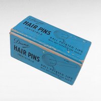 Vintage Diane Invisible Hair Pins, Original Box, Ball Pointed Tips, Made in France, No Scratch Scalp, Full Pack