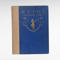 Antique 1919 Heidi Book by Johanna Spyri, Lippincott Edition with Maria L Kirk Illustrations, Vintage Blue Hardcover Childrens Classic