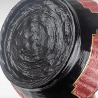 Vintage Chinese Wedding Basket, Hand Painted Red Black Gold Bamboo, Peranakan Bakul Sia Dowry Basket, Asian Home Decor