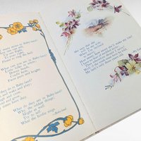 Vintage Eugene Field Poetry Book, Childhood Memories from Cupples & Leon, Children's Poems, Decorative Floral Book for Nursery Decor