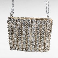 Vintage Walborg Chainmail Purse, 1960s Silver Metal Link Evening Bag, Paco Rabanne Style Mid Century Shoulder Bag, Cocktail Party Purse
