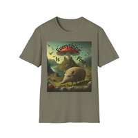 Just Fine Humorous Graphic T-Shirt for Everyday Wear, Gift for Friends, Quirky Fashion, Casual Outfit, Dark Humor, Everyday Humor