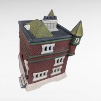 Dept 56 Cobles Police Station, 1995 Dickens Village, Christmas Light Up House, Building D56, Collectible with Light Cord & Box