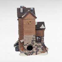 Dept 56 Great Denton Mill, 1995 Dickens Village, Christmas Light Up Building, D56, Grain & Carding Mill