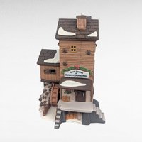 Dept 56 Great Denton Mill, 1995 Dickens Village, Christmas Light Up Building, D56, Grain & Carding Mill