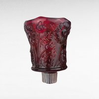 Pair Vintage Ruby Red Glass Peg Votive Candle Holders, Embossed Floral Design, 3.5 Inch, Romantic Accent, Collectible Glassware