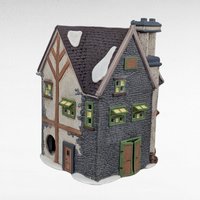 Vintage 1993 Dept 56 Dickens Village Kingsford's Brew House #5811-4 Lighted Porcelain House With Box, D56 Christmas Pub Decor