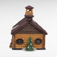 Vintage 1990 Dept 56 New England Village Sleepy Hollow School #5954-4 Lighted Porcelain House With Box & Cord, D56 Christmas Collectible