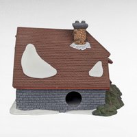 Vintage 1992 Dept 56 New England Village Bluebird Seed & Bulb #5642-1 Lighted Porcelain House With Box, D56 Christmas Garden Shop