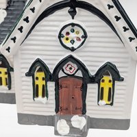 Vintage 1988 Dept 56 Snow Village Church of the Open Door Lighted Building With Box & Cord, D56 Christmas Collectible