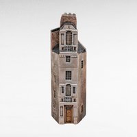 Gault House Miniature, Vintage French Building Facade, Collectible Rue de Paris Sculpture, Made in France Shelf Sitter, Architectural Art