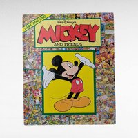 1993 Disney Mickey and Friends Time Twisters Look and Find Book, Vintage Hardcover Children's Book, Disneyana Collector