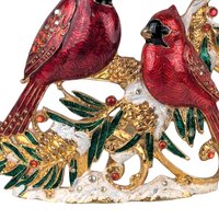 Vintage Enamel Cardinal Candle Holder, Red Bird Tealight Holder, Holiday Decor, Christmas Gift, Winter Bird Candleholder