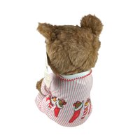 Vintage R. Dakin Bearfoot Pillow Pets Plush in Striped Pajamas, 13" Sitting, Collectible Teddy Bear, Gift for Child, Nostalgic Toy