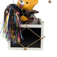 1989 San Francisco Music Box Jester Bear, Vintage Music Box, Animated Jester Bear, Collectible Music Box, Unique Gift, Children's Decor